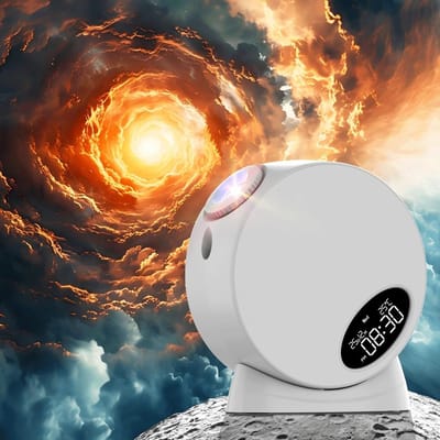 Sterrenhemel Projector met Dynamische Meteoren, Projector Lamp met Klok, HD 13 Film Discs & Verstelbare Focus Lens, Timer, 2 Rotatiesnelheden voor Kinderen, Volwassenen, Festivals [Energieklasse C]