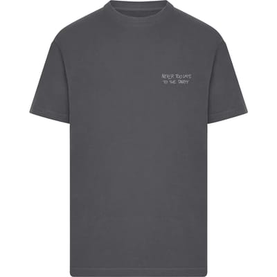 Mister Tee - Never Too Late To The Party Heren Tshirt - S - Grijs