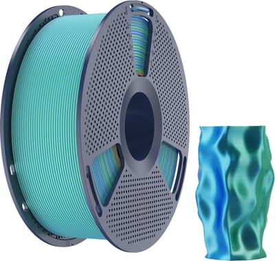 SUNLU PLA+ Silk Dual Color Blauw Groen Filament 1,75mm – 1kg