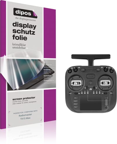 dipos – 2x Beschermfolie geschikt voor Radiomaster TX15 | Krasbestendige & heldere Screenprotector Ultra-Thin