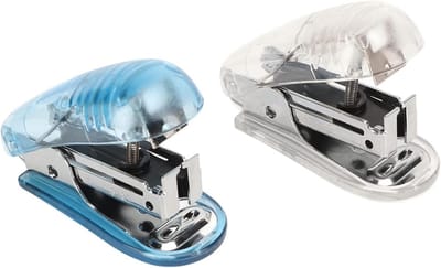 Mini Nietmachine - Handzame Binder - Papier Werk - Arbeidsbesparend Ontwerp - 20 Vel Capaciteit - Wit Blauw