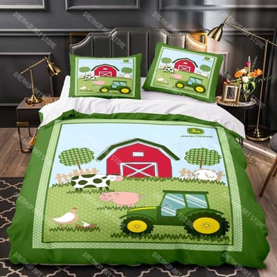Jongens Tractor Print Beddengoed Set Mannen Bouwauto's Patroon Dekbedovertrek Voor Kinderen Zwaar Materieel Voertuigen Dekbedovertrek EU Single 90x200cm