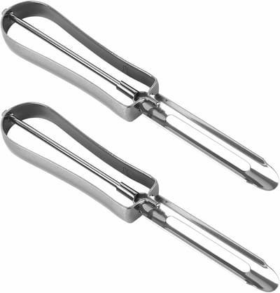 Rotating Aardappelschiller Set van 2 - 16,2 cm RVS Schilmes voor Groenten en Fruit - Veilig en Multifunctioneel Keukenhulpmiddel