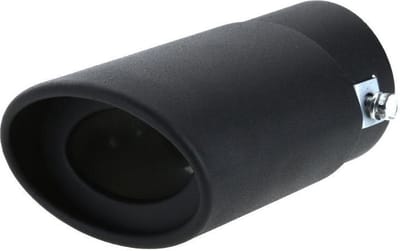 VCTparts® Enkel Uitlaat Kopstuk / Eindstuk RVS Zwart 62mm [Uitlaat Sierstuk - Uitlaat Tuning - Uitlaat Koppelstuk]
