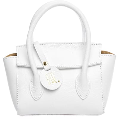 Anna Luchini Wit Rundleer Tas