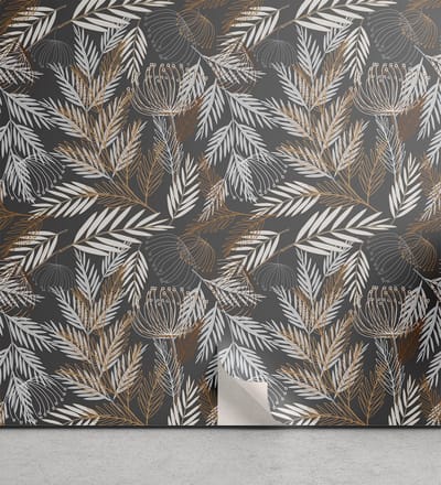 ABAKUHAUS Vintage Peelable & Adhesive Behang voor thuis, Zelfklevende Woonkamer Keukenaccent, 33 cm x 180 cm, Bruin Grijze Kokosnoot