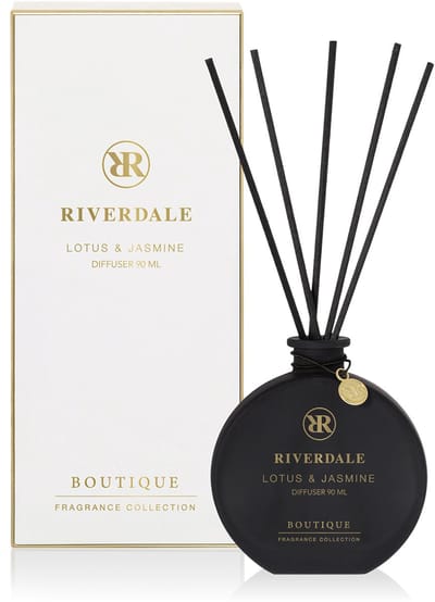 Riverdale - Geurstokjes - Lotus & Jasmine - 90 ml - Wit - Subtiele geurverspreiding