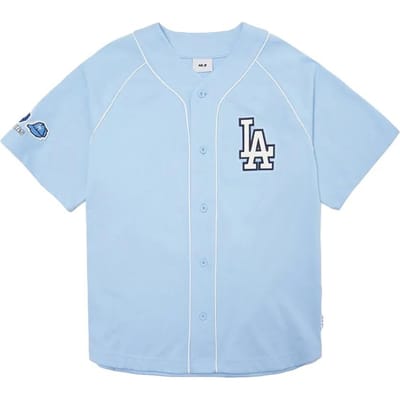 MLB SS22 Letterlogo Bedrukte Korte Mouw Baseball Jersey Uniseks jersey Blauw 3ABS00221-07BLL S