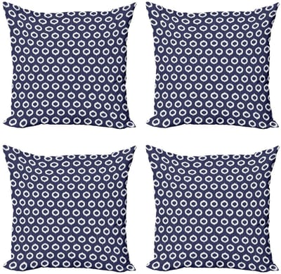 ABAKUHAUS Indigo Kussenhoes Set – 4×50×50 cm – Microvezel