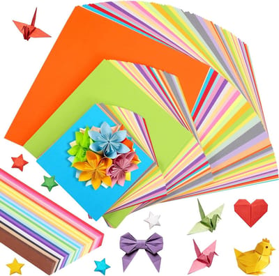 Origami Vouwpapier Set met 840 Vellen, Dubbelzijdig Vierkant, Ideaal voor Creatieve Projecten, Sterren en Feestdecoraties