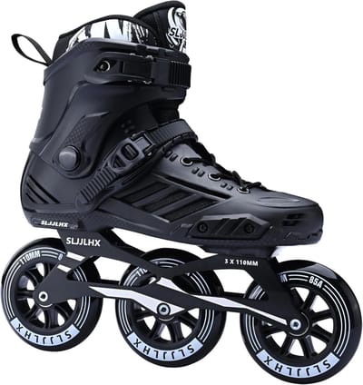 Volwassen Skeelers - Inline Skates - Stabiel Skaten - Schokbestendige PP-schaal - 44EU - Zwart