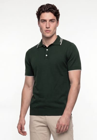 Felix Hardy Polo Shirt Korte Mouwen 100% Katoen Heren Donkergroen - M