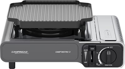 Campingaz Camp Bistro 3 Griddle Combo camping kooktoestel – 1 pits gas kooktoestel 2200 Watt – met pandragers en bakplaat