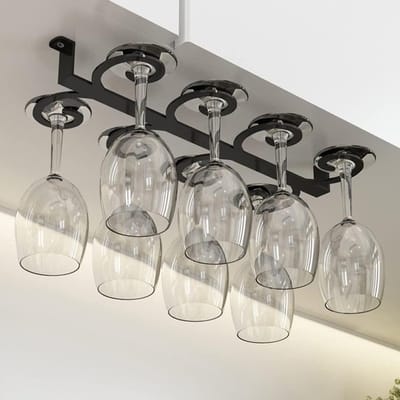 Wijnglas Hanger - Tak Opknoping - Keuken Organisatie - Ruimtebesparend Ontwerp - 40x18CM - Goud