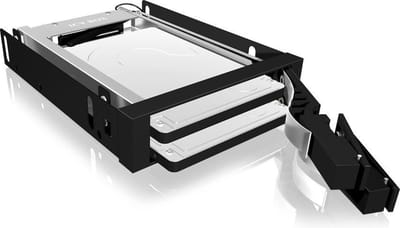 ICY BOX IB-2227StS 8,89 cm (3.5'') Carrier panel Zwart