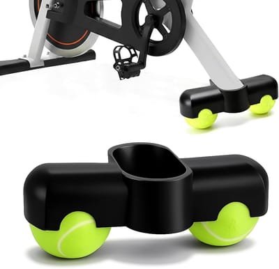 Fiets trainer accessoires - Indoor cycling adapter - Verbeterde training - Met tennisballen - Universele maat - Zwart