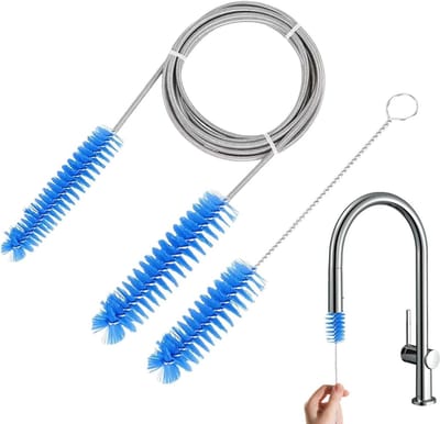 Pijpenreinigers - Flexibele Borstel - Afvoeren Reinigen - Dubbele Kop - 26 cm Lengte - Zwart