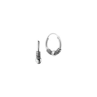 Glams oorringen oxi bali - 14 mm - Zilver