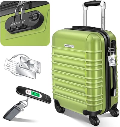 KESSER® Handbagage Koffer 55L Reiskoffer - Trolley op wieltjes met Cijferslot, bagageweger en bagagelabel