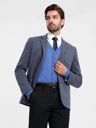 OMBRE Blazer - Slim Fit - Lange Mouw - Knopen Marine S