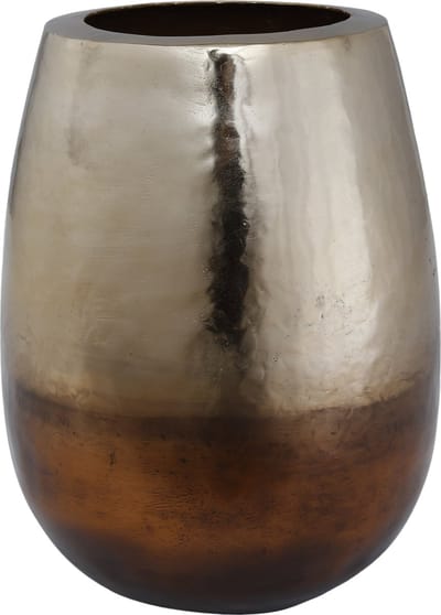 Vaas PTMD Fab Gold with antique copper alu pot 18x18x26 hoog