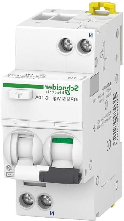 FI/LS-schakelaar - Aardlekschakelaar automaat - Installatiebeveiliging - Type A wisselstroom - 10A 6kA - Grijs