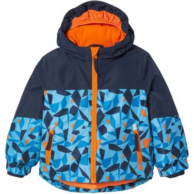 LUPILU Kinder ski-jas (Patroon/marine/oranje/blauw, 98/104)