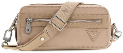 GUESS schoudertas polstasje Berlin Camera Bag Sand Lichtbruin