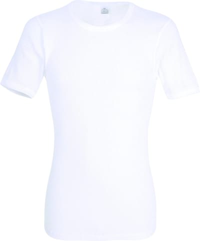 Gotzburg heren T-shirt regular fit (1-pack) - doppelripp heren shirt O-hals - wit