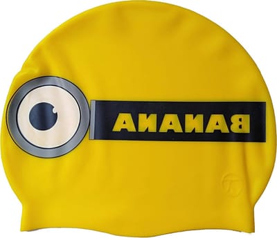 Zwemmuts Siliconen - Badmuts - Comfortabel Zwemmen - Italiaans Design - One Size - Banaan Geel