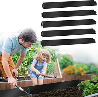 Gazonrand Metaal - Bloembed afscheiding - Tuin Decoratie - Flexibel Buigbaar - 25 Meter - Zwart