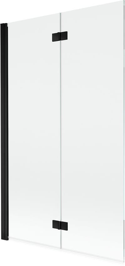 Mexen Mist opvouwbare douchewand 2-delig links 110 x 150 , transparant, zwart - 8A9-110-002-70-00-L