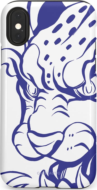 Casetastic Hoesje Geschikt voor Apple iPhone X/Xs - Stijlvolle Beschermende Duo-layer Case - Blauwe Panter Hoofd