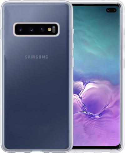 Hoesje - Geschikt voor Samsung Galaxy S10 - Sterk & Shockproof - Hoes Cover - Siliconen Case - Telefoonhoesjes - Transparant