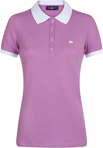 Jimmy Sanders Polo Shirt Korte Mouw Katoenen Pique Dames Paars - L