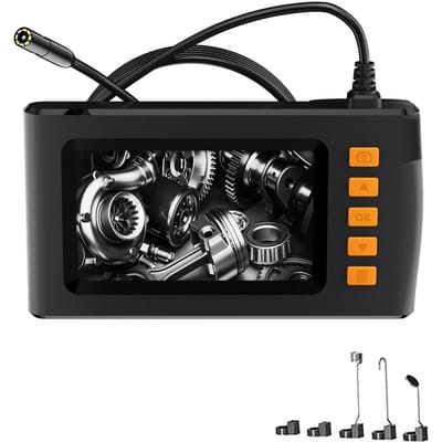 Endoscoopcamera met Licht, HD 1080P Boroscoop met 4.3'' LCD-scherm 8 LED-lampjes, IP67 Waterdicht