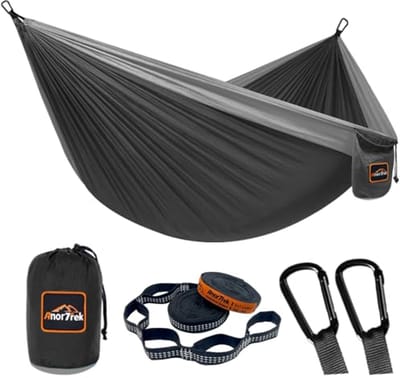 Lichtgewicht Camping Hangmat (Enkel/Dubbel) - Draagbaar Parachute Nylon met Boomriemen