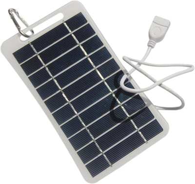 Zonne-oplaadpaneel - Draagbare lader - Outdoor opladen - Waterdicht ontwerp - 163 x 94 mm - Zwart
