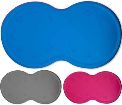 Dailygoods- Bakmat Waterafstotend - Voermat voor Huisdieren - Antislip Onderlegger - Siliconen Mat - 45 x 25 cm - Licht Verhoogde Rand