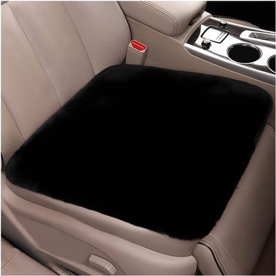 Dailygoods- Autostoelkussen Pluche - Autostoelbeschermer - Zitkussen - Voorstoel - 45 cm x 45 cm - Geschikt voor Hoofd- en Passagierszijde