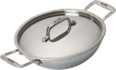 RVS Wokpan - Roerbakpan met deksel - Snel koken - Tri-ply constructie - 18 cm - Staal