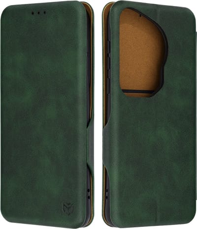 Hoesje geschikt voor Huawei Pura 70 Ultra - Techsuit Safe+ Book Wallet Case - Donkergroen