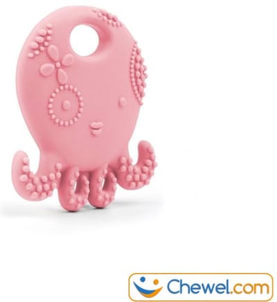 Bijtketting kauwketting | Octopus Lief | 3 kleuren | Roze | Chewel ®