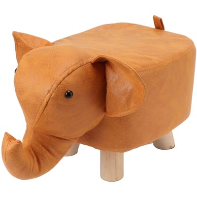 Tabourets pour animaux Adorables Dessins Animés Éléphant Innovant Tabouret Rembourré pour Chambre d'Enfant Chambre à Jouer orange
