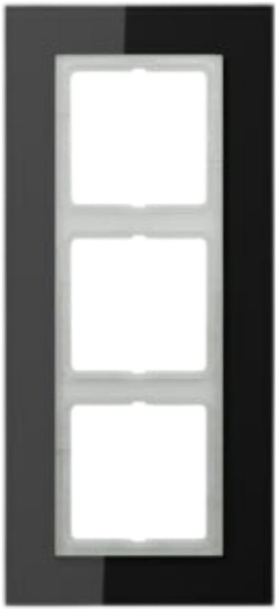 JUNG LS-plus afdekraam 3-voudig glas zwart (LSP983GLSW)