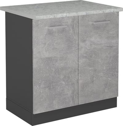 Vicco R-Line Wastafelkast – 80 cm WB Marmer Beton