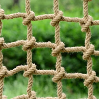 Veiligheidsnet - Hennep touw - Speelplaats Bescherming - Aanpasbaar Maatwerk - 1x5m - Jute