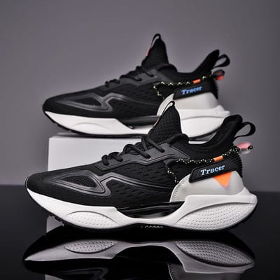 Casual Sportschoenen Nieuwe Koreaanse Versie Herenschoenen Mode Dikke Zool Ademend Herfst Zachte Zool Ademend Alles-match Oude Schoenen 44 black