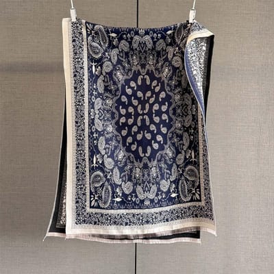 Winter Warm Kasjmier Paisley Sjaals Hoge Kwaliteit Dames Verdikken Wikkel Sjaal Pashmina Sjaal Echarpe Pashmina Bandana Bufanda 192x67cm gray