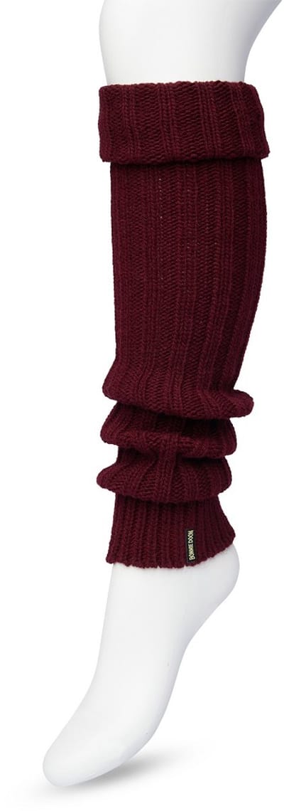Bonnie Doon Beenwarmers Bordeaux Rood Unisex Onze Size - Dames en Heren - Sleever - Legwarmer - Grof Gebreid - Wol - 1 paar - Warm - Comfortabel - Donker Rood - Dark Red - Bordeaux - Mode Accessoire - BE021766.155